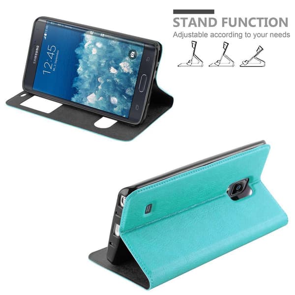 Samsung Galaxy NOTE EDGE Skal Plånboksfodral Fodral Case med magnetisk stängning, ståfunktion och 2 visningsfönster