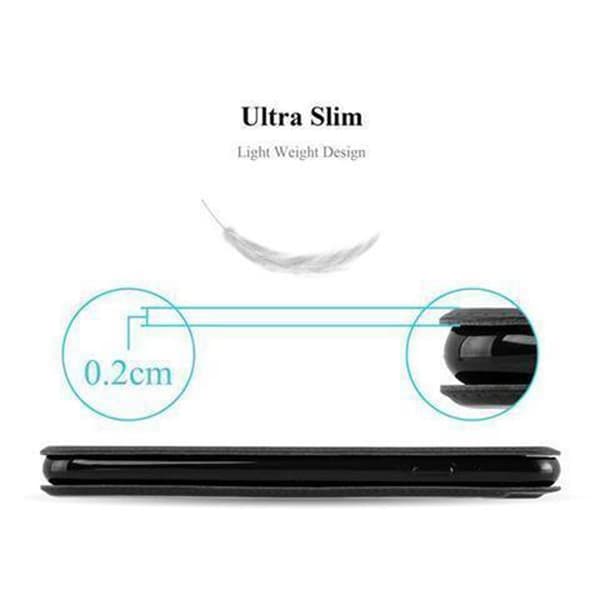 Huawei ASCEND P7 Suojakotelo Suojakuori Lompakkokotelo Matkapuhelinkotelo jossa on magneettisuljenta, jalusta-toiminto ja 2 katseluikkunaa
