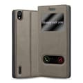 Miniatyrbild 1 av 6: Huawei ASCEND P7 Skal Plånboksfodral Fodral Case med magnetisk stängning, ståfunktion och 2 visningsfönster