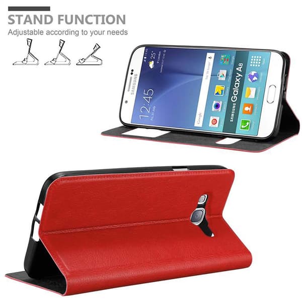 Samsung Galaxy A8 2015 Skal Plånboksfodral Fodral Case med magnetisk stängning, ståfunktion och 2 visningsfönster