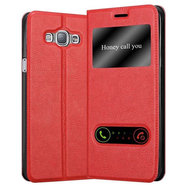 Samsung Galaxy A8 2015 Skal Plånboksfodral Fodral Case med magnetisk stängning, ståfunktion och 2 visningsfönster