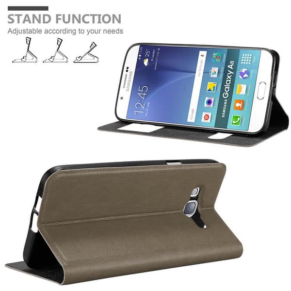 Samsung Galaxy A8 2015 Skal Plånboksfodral Fodral Case med magnetisk stängning, ståfunktion och 2 visningsfönster