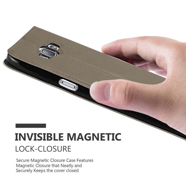 Deksel til Samsung Galaxy A8 2015 Lommebokdeksel med magnetisk lukking, stativfunksjon og 2 visningsvinduer