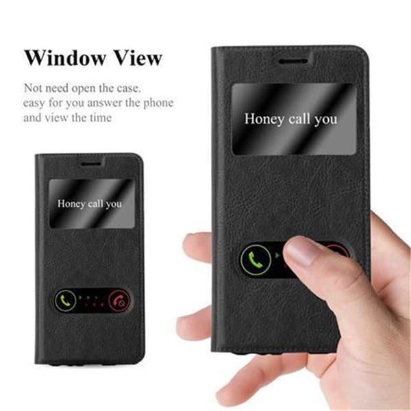 Huawei P10 Skal Plånboksfodral Fodral Case med magnetisk stängning, ståfunktion och 2 visningsfönster