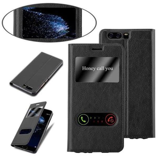 Huawei P10 Skal Plånboksfodral Fodral Case med magnetisk stängning, ståfunktion och 2 visningsfönster