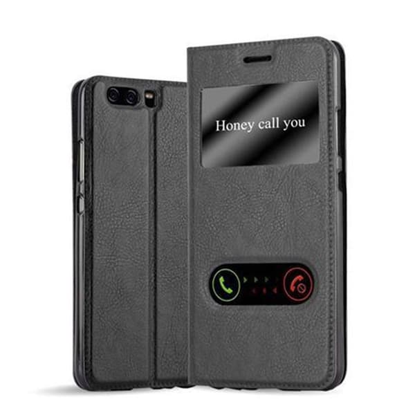 Huawei P10 Skal Plånboksfodral Fodral Case med magnetisk stängning, ståfunktion och 2 visningsfönster
