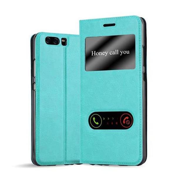 Huawei P10 Suojakotelo Suojakuori Lompakkokotelo Matkapuhelinkotelo jossa on magneettisuljenta, jalusta-toiminto ja 2 katseluikkunaa