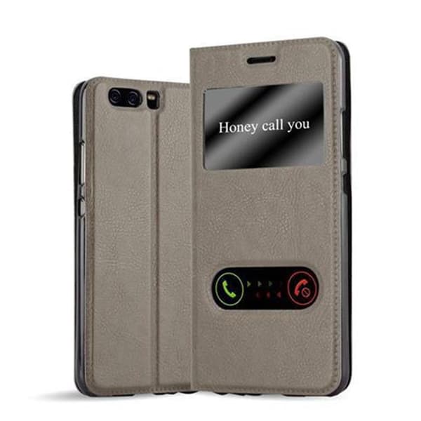 Huawei P10 Suojakotelo Suojakuori Lompakkokotelo Matkapuhelinkotelo jossa on magneettisuljenta, jalusta-toiminto ja 2 katseluikkunaa