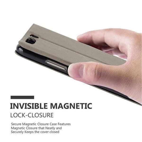 Deksel til Huawei P10 Lommebokdeksel med magnetisk lukking, stativfunksjon og 2 visningsvinduer