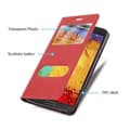 Miniatyrbilde 3 av 8: Deksel til Samsung Galaxy NOTE 3 Lommebokdeksel med magnetisk lukking, stativfunksjon og 2 visningsvinduer