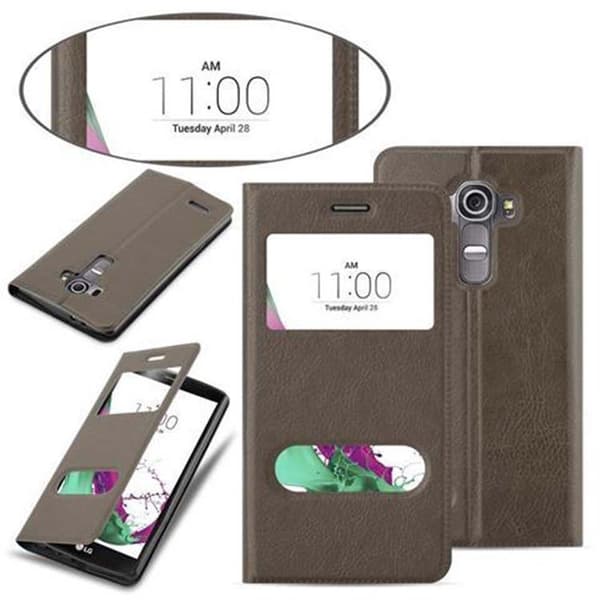 Deksel til LG G4 / G4 PLUS Lommebokdeksel med magnetisk lukking, stativfunksjon og 2 visningsvinduer