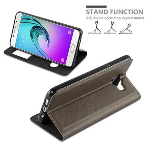 Deksel til Samsung Galaxy A5 2016 Lommebokdeksel med magnetisk lukking, stativfunksjon og 2 visningsvinduer