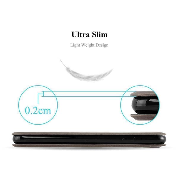Deksel til Huawei NOVA PLUS Lommebokdeksel med magnetisk lukking, stativfunksjon og 2 visningsvinduer