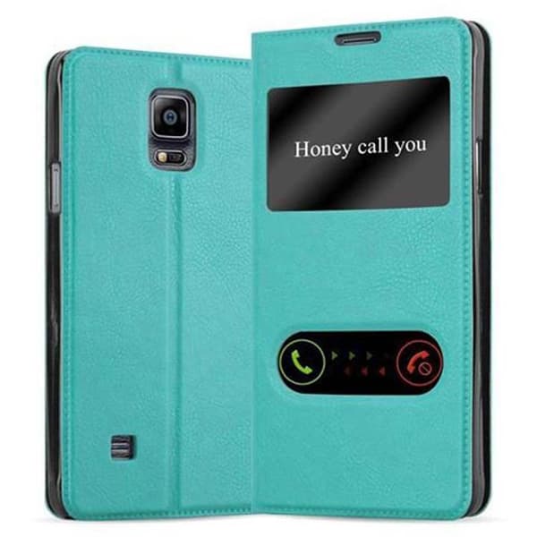 Deksel til Samsung Galaxy NOTE 4 Lommebokdeksel med magnetisk lukking, stativfunksjon og 2 visningsvinduer