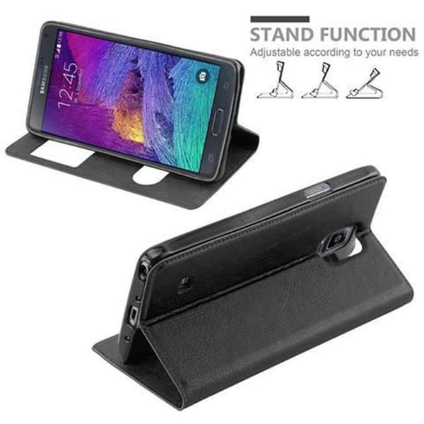 Deksel til Samsung Galaxy NOTE 4 Lommebokdeksel med magnetisk lukking, stativfunksjon og 2 visningsvinduer