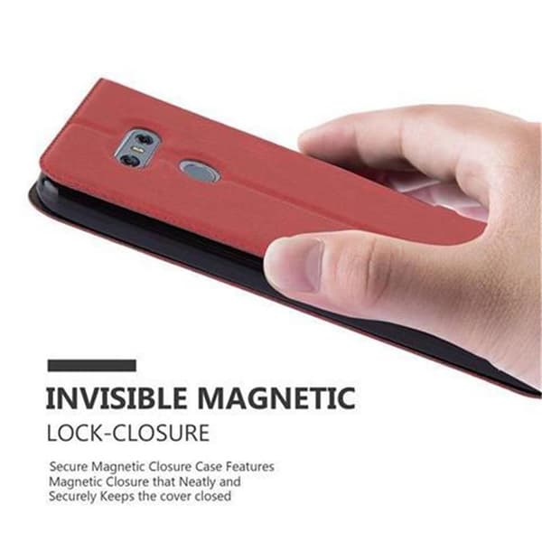 Deksel til LG G6 Lommebokdeksel med magnetisk lukking, stativfunksjon og 2 visningsvinduer
