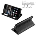 Pikkukuva 6 / 7: Huawei P8 Suojakotelo Suojakuori Lompakkokotelo Matkapuhelinkotelo jossa on magneettisuljenta, jalusta-toiminto ja 2 katseluikkunaa