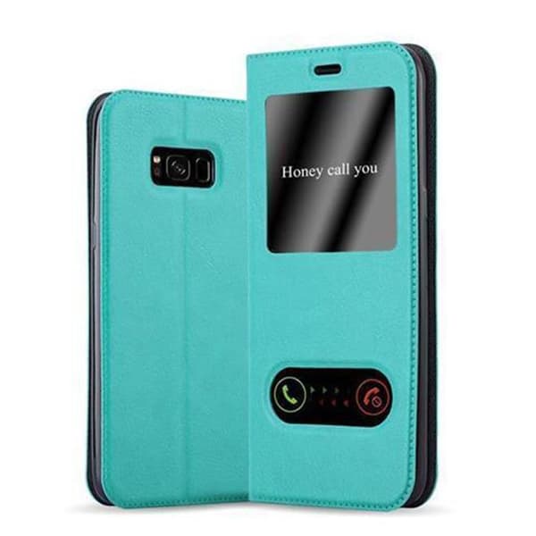 Samsung Galaxy S8 Suojakotelo Suojakuori Lompakkokotelo Matkapuhelinkotelo jossa on magneettisuljenta, jalusta-toiminto ja 2 katseluikkunaa