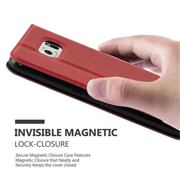Samsung Galaxy S6 Skal Plånboksfodral Fodral Case med magnetisk stängning, ståfunktion och 2 visningsfönster