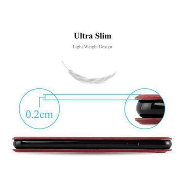 Samsung Galaxy S6 Skal Plånboksfodral Fodral Case med magnetisk stängning, ståfunktion och 2 visningsfönster