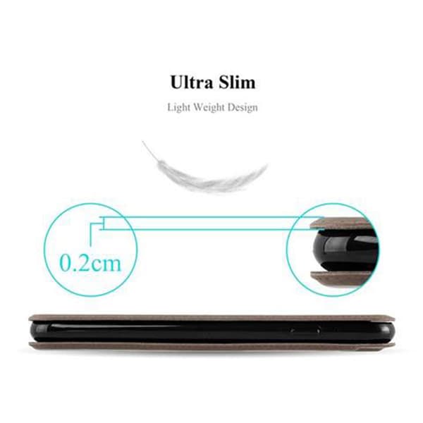 Samsung Galaxy S6 Skal Plånboksfodral Fodral Case med magnetisk stängning, ståfunktion och 2 visningsfönster