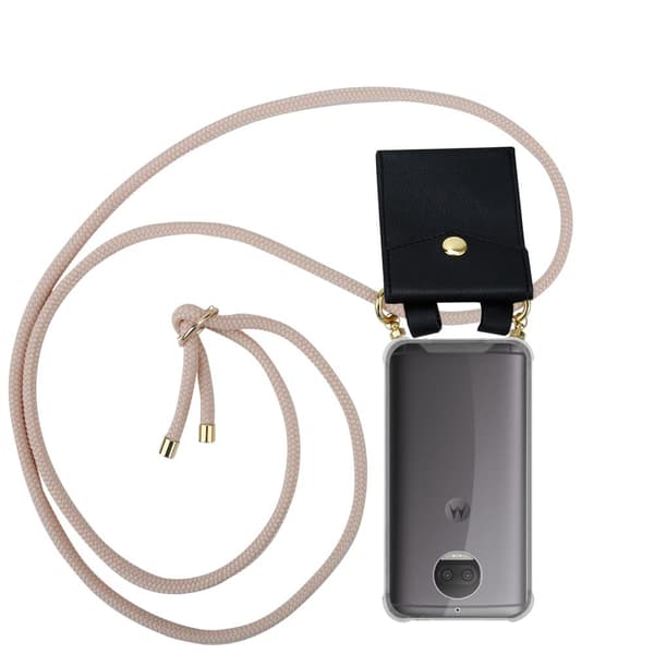 Deksel med kedja for Motorola MOTO G5S PLUS Case med gullringer, ledningsstropp og avtakbart etui