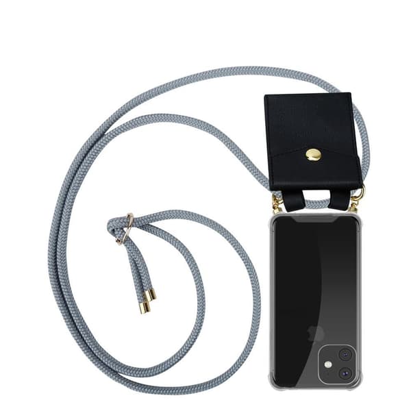 iPhone 11 PRO Suojakuori ketju Silikoni suojakotelo Gold Rings johto hihna ja irrotettava asia HOPEANHARMAA