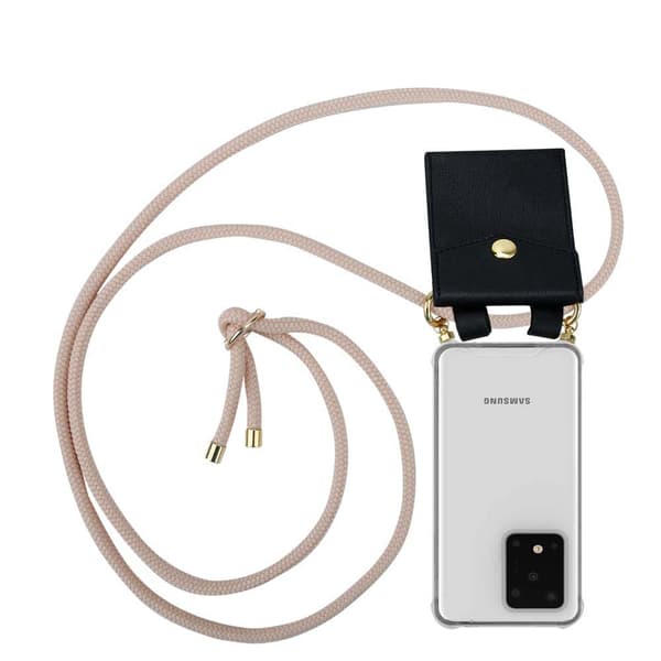 Samsung Galaxy S20 ULTRA Suojakuori ketju Silikoni suojakotelo Gold Rings johto hihna ja irrotettava asia