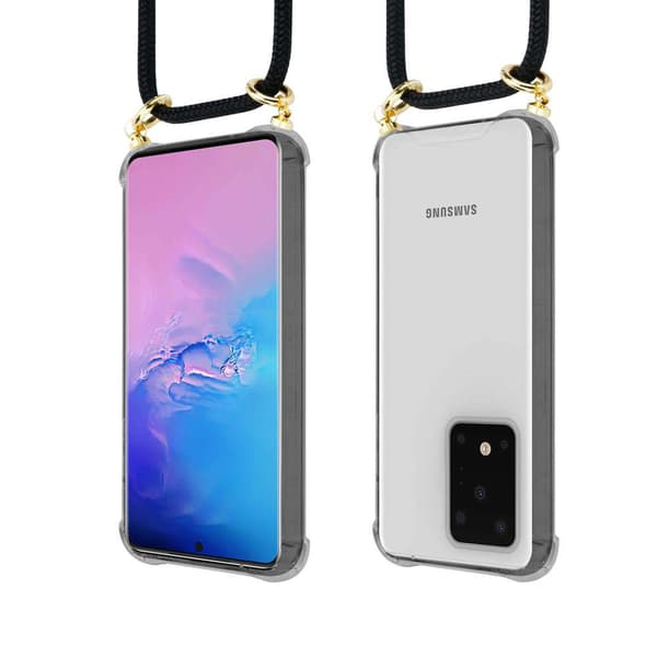 Samsung Galaxy S20 ULTRA Suojakuori ketju Silikoni suojakotelo Gold Rings johto hihna ja irrotettava asia