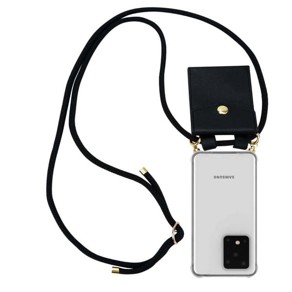 Samsung Galaxy S20 ULTRA Suojakuori ketju Silikoni suojakotelo Gold Rings johto hihna ja irrotettava asia