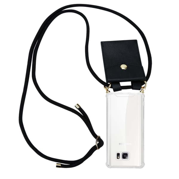 Deksel med kedja for Samsung Galaxy NOTE 5 Case med gullringer, ledningsstropp og avtakbart etui