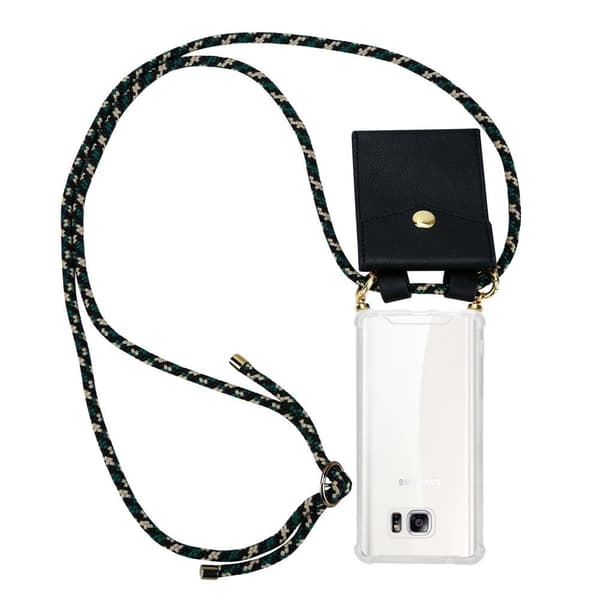 Deksel med kedja for Samsung Galaxy NOTE 5 Case med gullringer, ledningsstropp og avtakbart etui