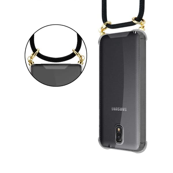 Deksel med kedja for Samsung Galaxy NOTE 3 Case med gullringer, ledningsstropp og avtakbart etui