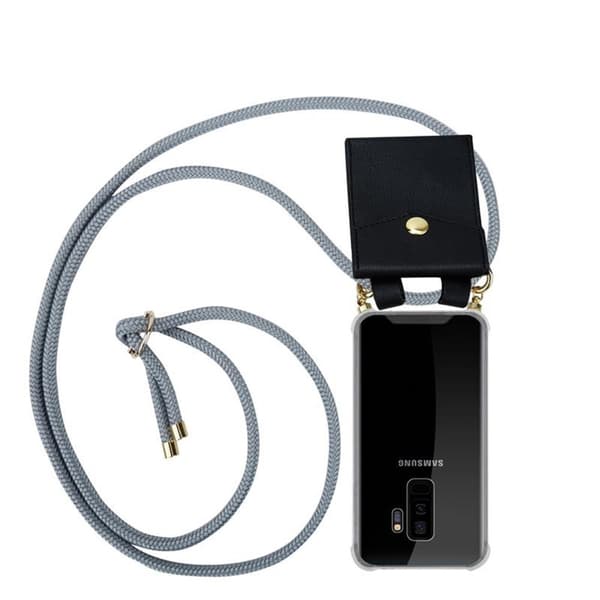 Samsung Galaxy S9 PLUS Suojakuori ketju Silikoni suojakotelo Gold Rings johto hihna ja irrotettava asia