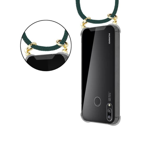 Deksel med kedja for Huawei P20 LITE 2018 / NOVA 3E Case med gullringer, ledningsstropp og avtakbart etui
