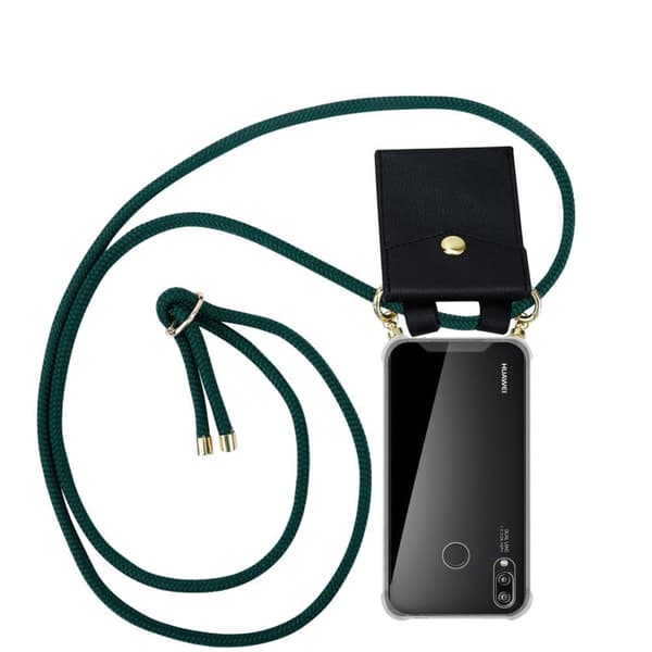 Deksel med kedja for Huawei P20 LITE 2018 / NOVA 3E Case med gullringer, ledningsstropp og avtakbart etui