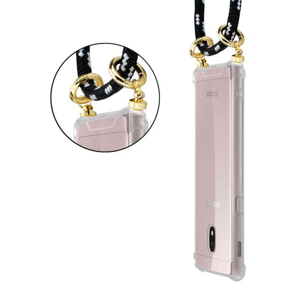Samsung Galaxy J5 2017 Suojakuori ketju Silikoni suojakotelo Gold Rings johto hihna ja irrotettava asia