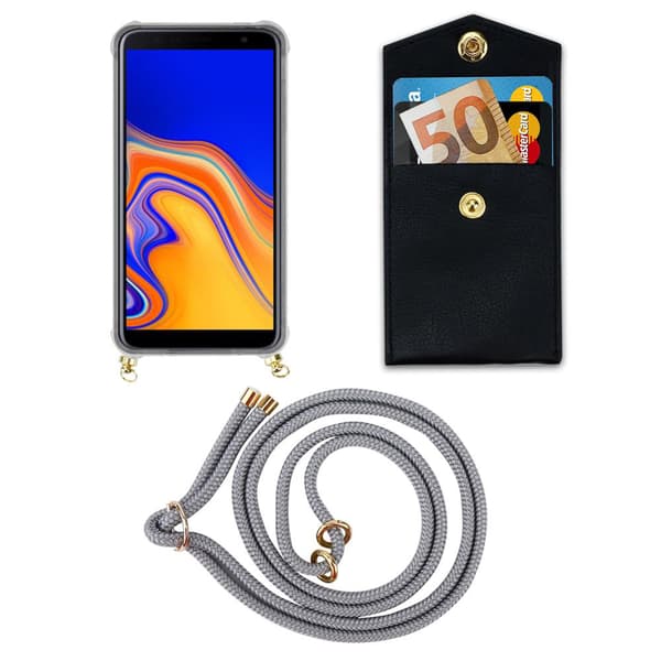 Samsung Galaxy J4 PLUS Etui Cover Kæde (Grå)