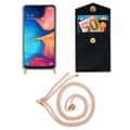 Miniatyrbilde 7 av 8: Deksel med kedja for Samsung Galaxy A10e / A20e Case med gullringer, ledningsstropp og avtakbart etui