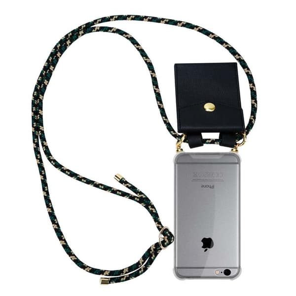 iPhone 6 / 6S Suojakuori ketju Silikoni suojakotelo Gold Rings johto hihna ja irrotettava asia