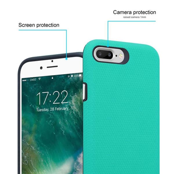 iPhone 6 PLUS / 6S PLUS / 7 PLUS / 7S PLUS / 8 PLUS Suojakuori Suojakotelo Outdoor jossa on ylimääräinen pito ja liukastumista estävä pinta
