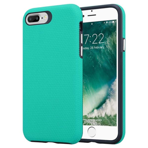 iPhone 6 PLUS / 6S PLUS / 7 PLUS / 7S PLUS / 8 PLUS Suojakuori Suojakotelo Outdoor jossa on ylimääräinen pito ja liukastumista estävä pinta LILJAT TURKIISI