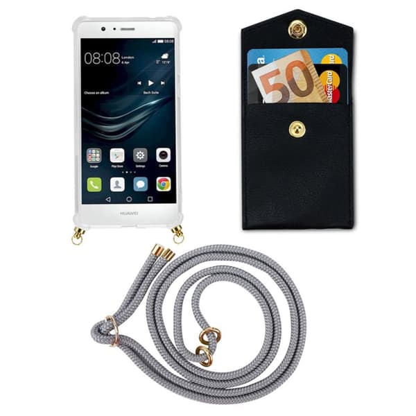 Huawei P9 LITE 2016 / G9 LITE Suojakuori ketju Silikoni suojakotelo Gold Rings johto hihna ja irrotettava asia