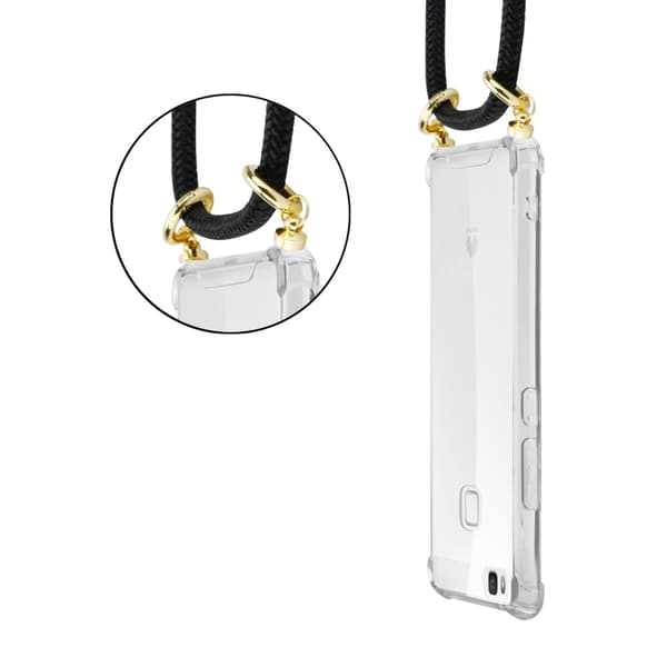 Deksel med kedja for Huawei P9 LITE 2016 / G9 LITE Case med gullringer, ledningsstropp og avtakbart etui