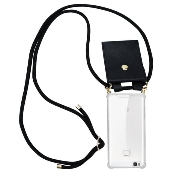 Deksel med kedja for Huawei P9 LITE 2016 / G9 LITE Case med gullringer, ledningsstropp og avtakbart etui