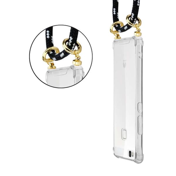 Huawei P9 LITE 2016 / G9 LITE Suojakuori ketju Silikoni suojakotelo Gold Rings johto hihna ja irrotettava asia