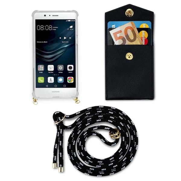 Huawei P9 LITE 2016 / G9 LITE Suojakuori ketju Silikoni suojakotelo Gold Rings johto hihna ja irrotettava asia