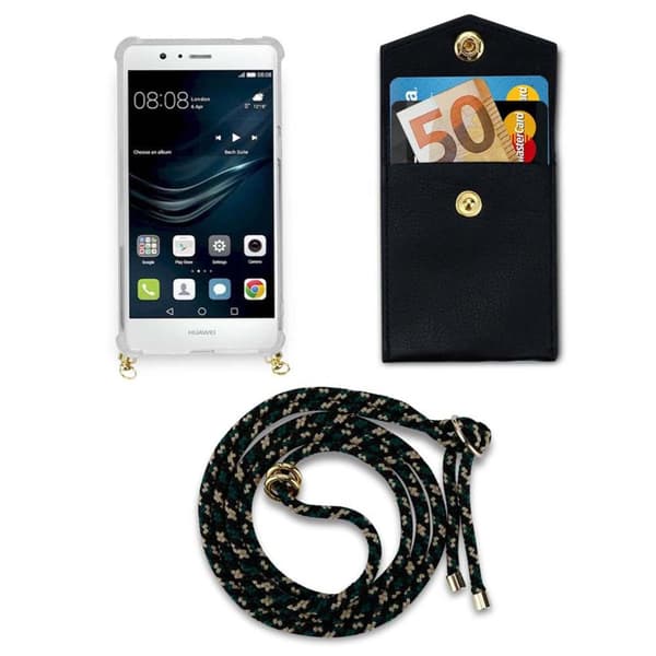 Huawei P9 LITE 2016 / G9 LITE Suojakuori ketju Silikoni suojakotelo Gold Rings johto hihna ja irrotettava asia