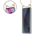 Miniatyrbilde 6 av 8: Deksel med kedja for Samsung Galaxy A51 4G / M40s Case med gullringer, ledningsstropp og avtakbart etui
