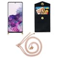 Pikkukuva 7 / 8: Samsung Galaxy A71 4G Suojakuori ketju Silikoni suojakotelo Gold Rings johto hihna ja irrotettava asia